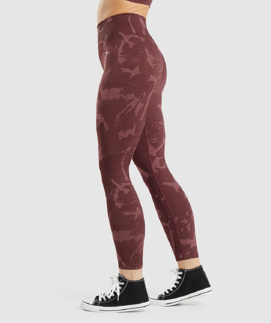 Leggins Gymshark Adapt Camo Seamless Mujer Rosas Marrones | CO 2889ZUT